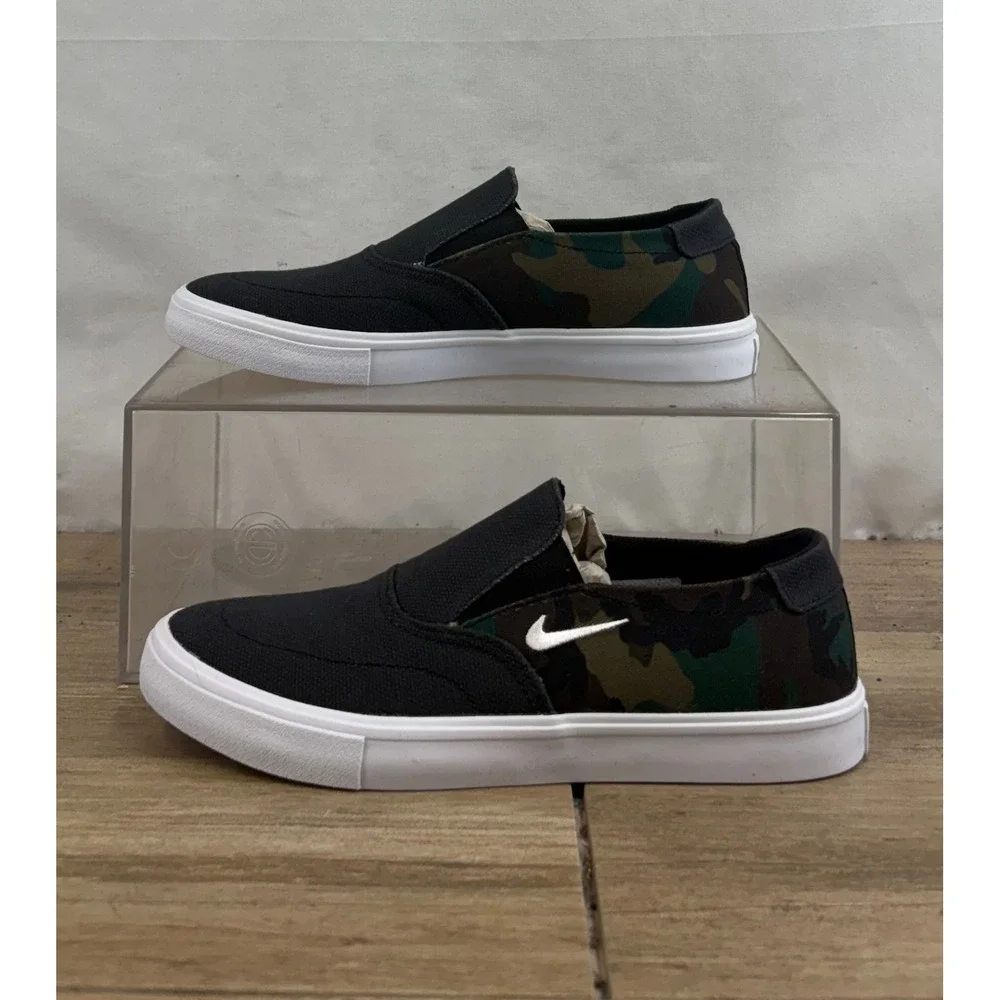 Nike SB‎ Solarsoft Slip On Camo Casual Skate Shoes Men's Size 6.5